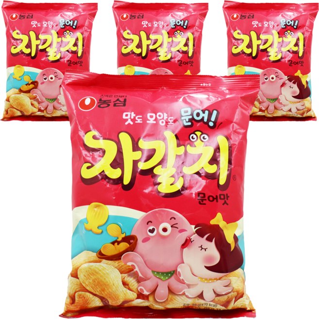 농심 자갈치, 90g, 4개