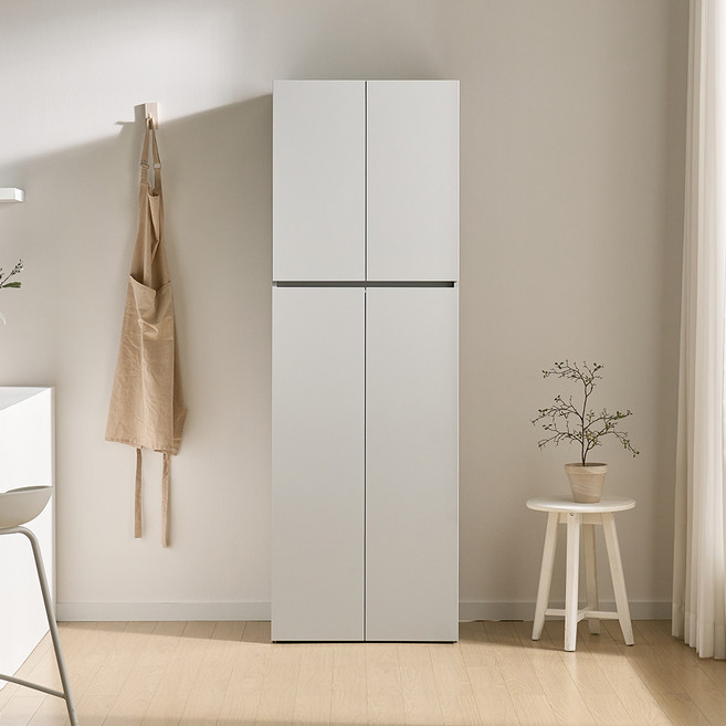 서울소호 LPM 1800 키큰 선반 오브 주방 수납장 방문설치, 그레이