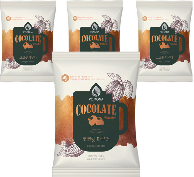 포모나 코코렛 초코파우더, 800g, 1개입, 4개