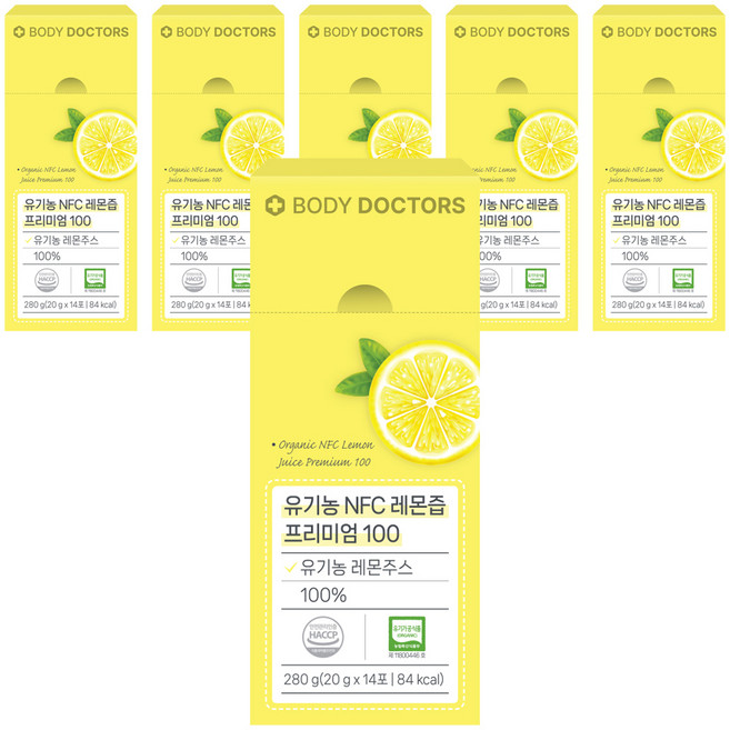 바디닥터스 유기농 NFC 레몬즙 프리미엄 100, 20g, 84개