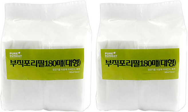 선우랜드 퓨어썬데이 부직포리필 대형, 2개
