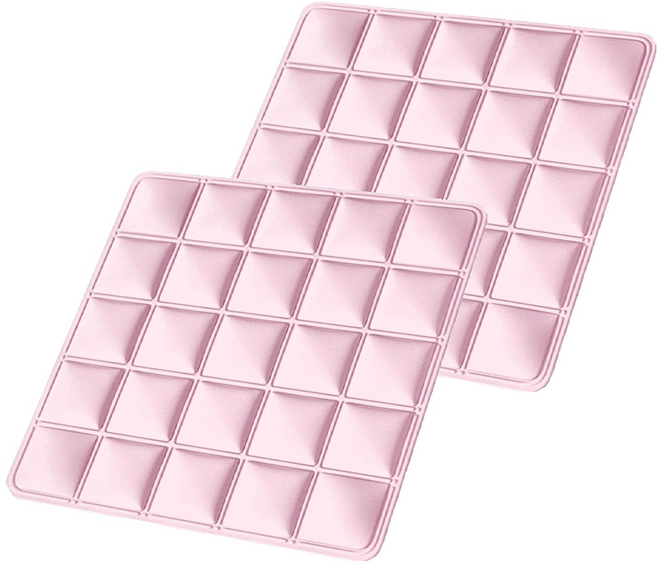 降溫透氣凝膠冰涼感坐墊 方格粉色 2入