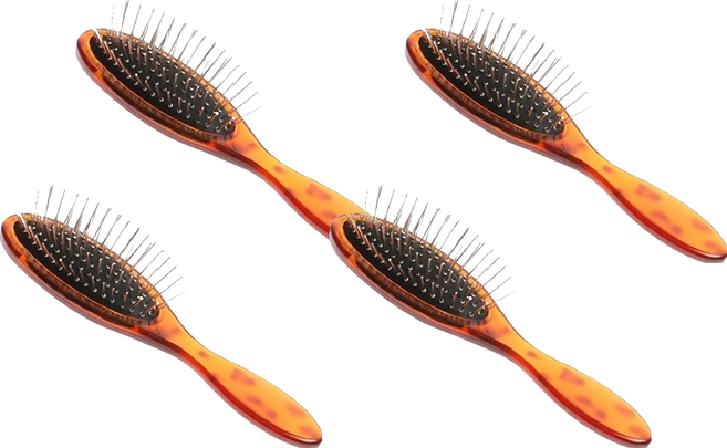 천일 고급 가발 브러쉬, 브라운, 4개