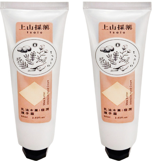 tsaio 上山採藥 乳油木果極潤護手霜, 60ml, 2條
