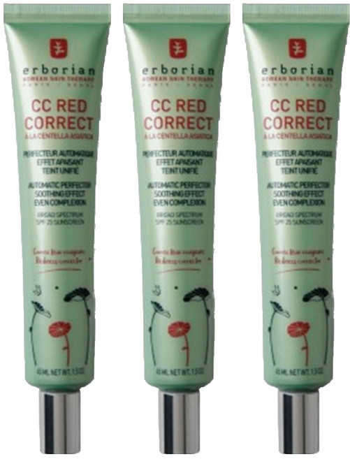 에르보리앙 레드 코렉트 씨씨크림 SPF25, 45ml, 3개