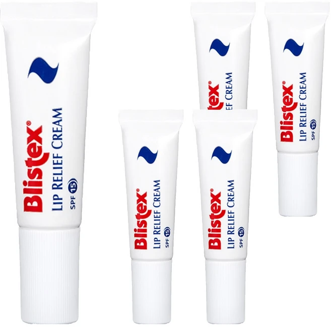 블리스텍스 립 릴리프 크림 립밤, 6g, 6ml, 5개 - 쿠팡