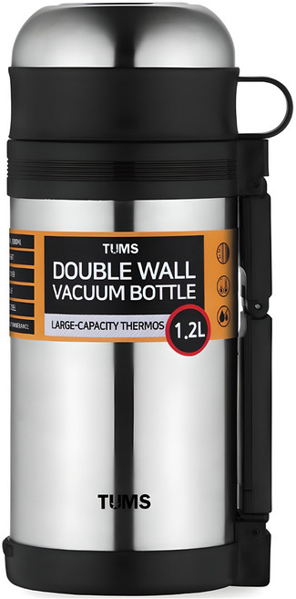 텀스 탱커 대용량 보온보냉병, 실버, 1.2L, 1개