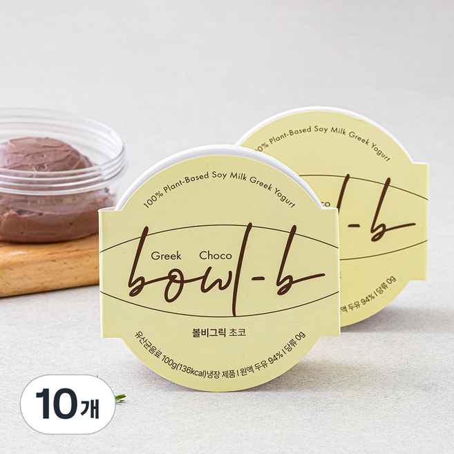 볼비 두유 그릭요거트 초코, 100g, 1개입, 10개