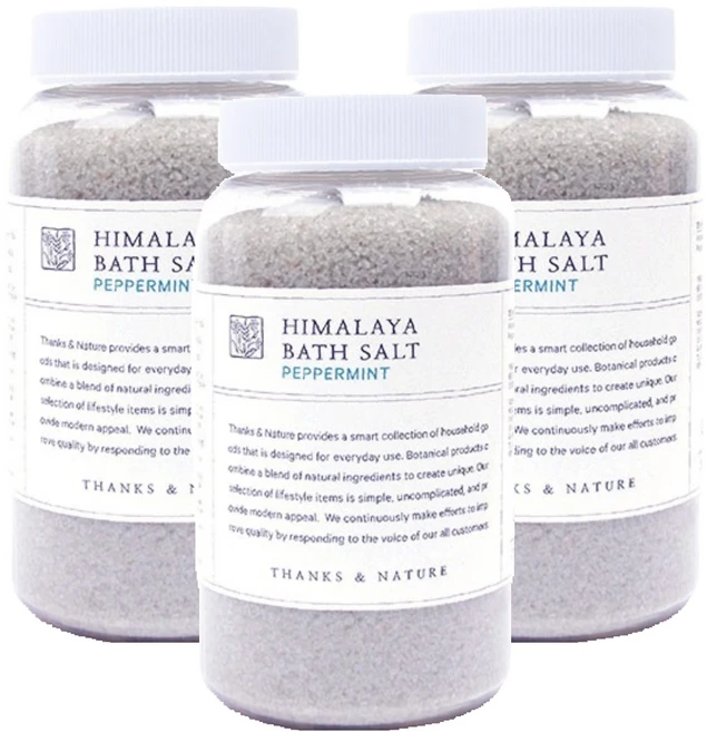 쌩스네이처 히말라야 바스솔트 페퍼민트향, 1.2kg, 3개 - 쿠팡