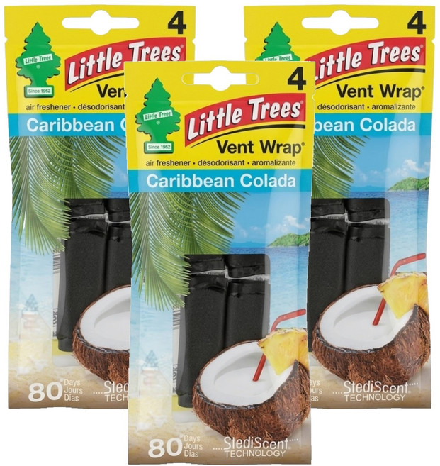 Little Trees 小樹香片 隱形芳香夾 4支, 藍色狂想, 3袋