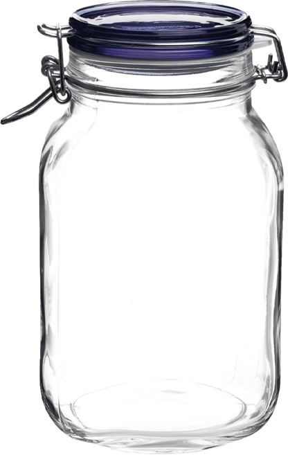 Bormioli Rocco 藍蓋密封罐 玻璃材質 義大利製, 2.13L, 1個