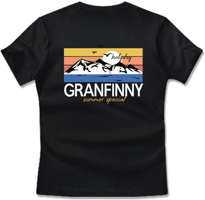 그랜피니 남녀공용 마운틴 반팔 티셔츠 NGY