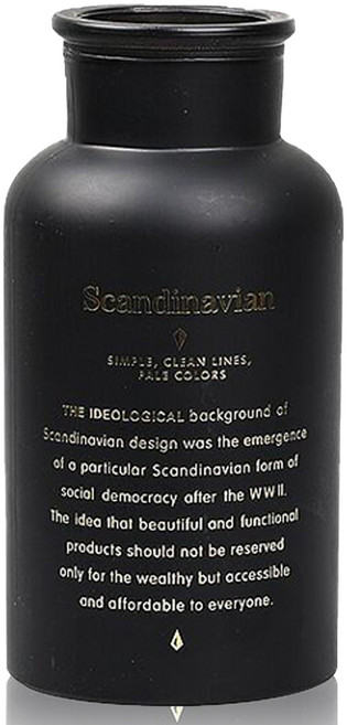 디어모모 엔티크 디퓨저 유리용기 화병 공병 500ml, 블랙