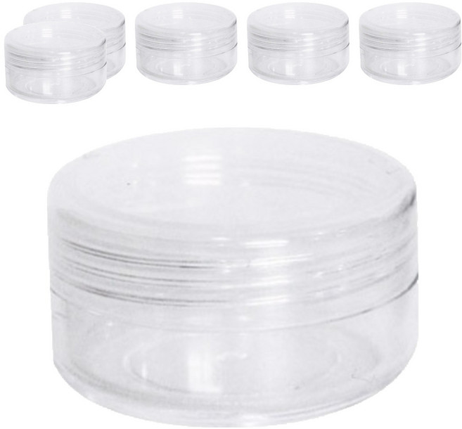 TRAVEL BUDDY 원형크림 용기 3.8 x 2 cm, 혼합 색상, 6개