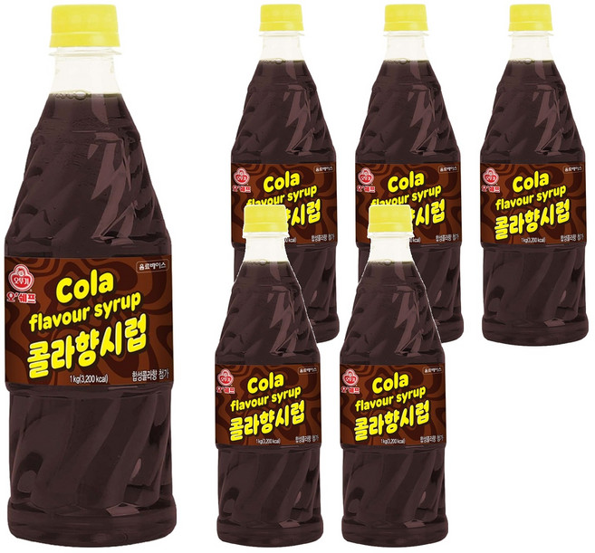 오쉐프 콜라향시럽, 1kg, 6개