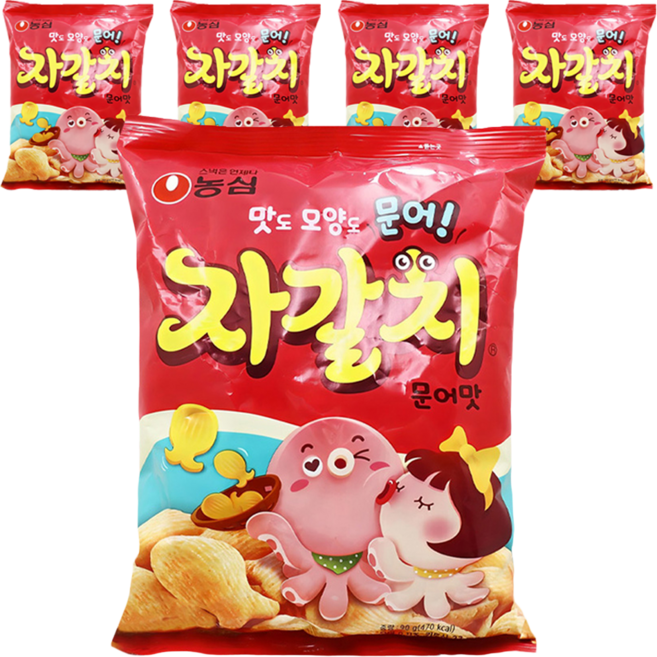 농심 자갈치, 90g, 5개