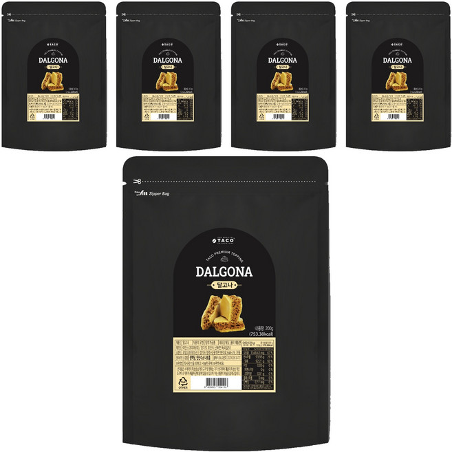 타코 달고나 토핑, 200g, 5개