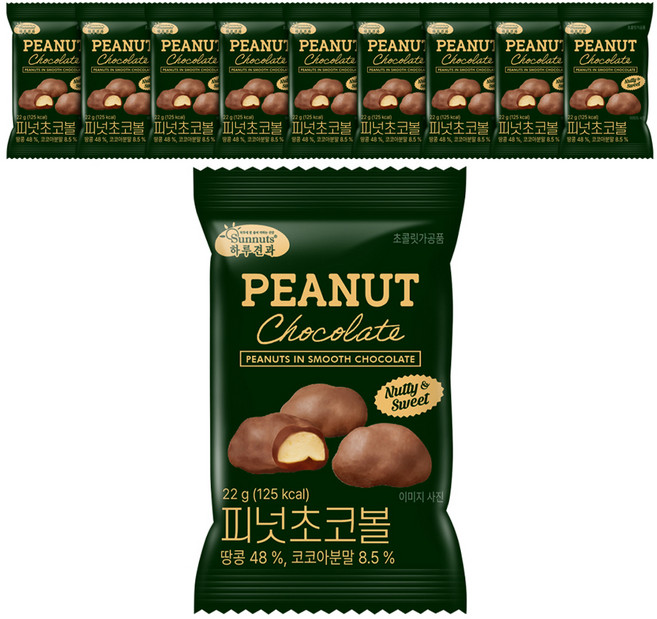 하루견과 피넛 초코볼, 22g, 10개