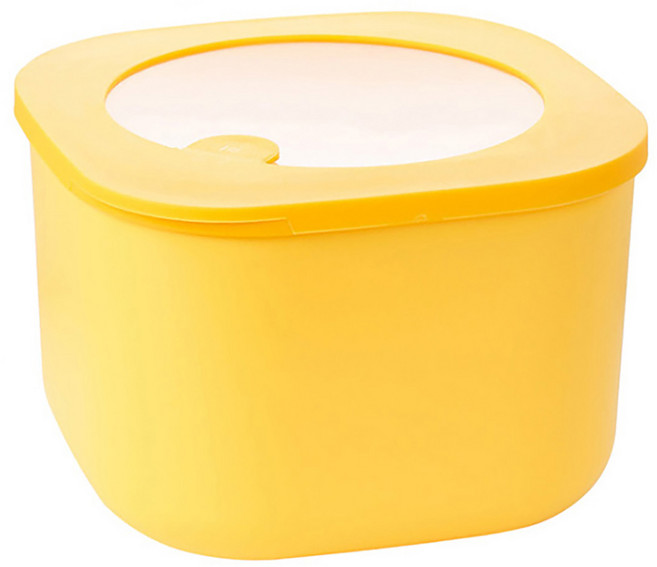 第三代冷熱微波便當保鮮盒 L, 黃色, 1個