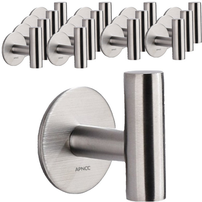 앞날창창 무타공 고급형 벽걸이 다용도 후크 걸이, 그레이, 15개