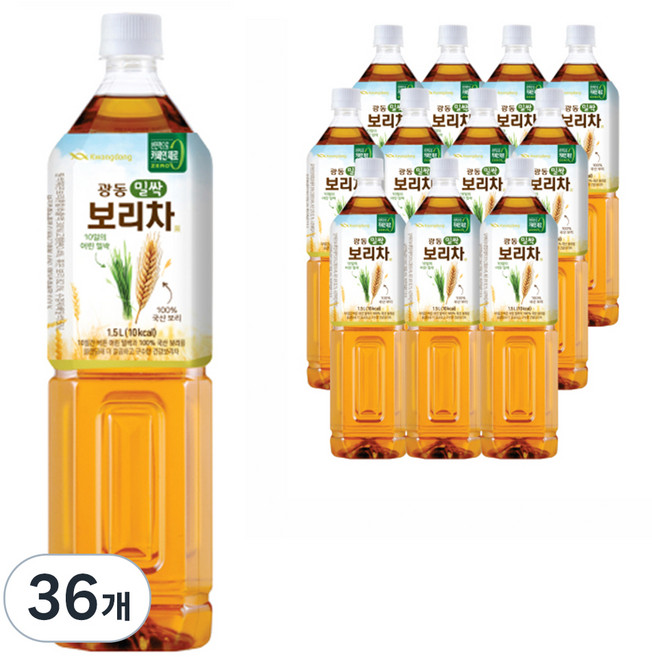광동 밀싹 보리차 음료, 1.5L, 36개