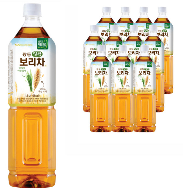 광동 밀싹 보리차 음료, 1.5L, 12개