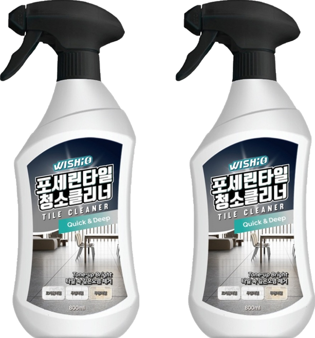 위시오 포세린타일 청소클리너, 2개, 800ml