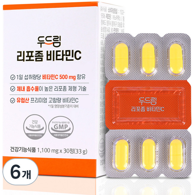 韓國 dodream 脂質體維他命C 33g, 6個, 30錠