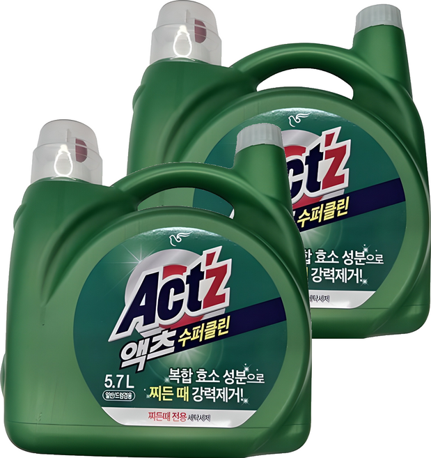 액츠 수퍼클린 액상세제 본품, 5.7L, 1개입, 2개