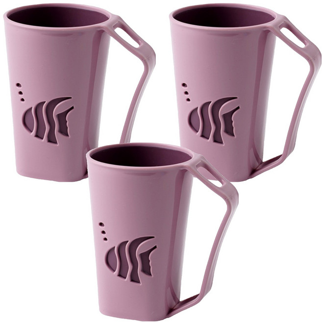 놀자리빙 피쉬 거꾸로 양치컵, 진핑크, 3개