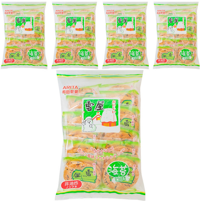 ARITA 有田製菓 雪屋 海苔, 190g, 5袋