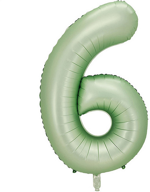 팡파티 숫자 레터링 풍선 101cm 6, 애플그린, 1개