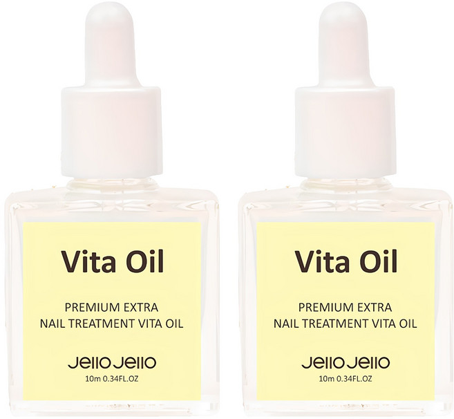 젤로젤로 프리미엄 엑스트라 네일 트리트먼트 비타 오일, 10ml, 2개
