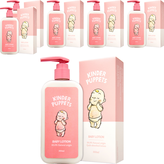 킨더퍼페츠 유아용 수분보습 로션, 6개, 300ml