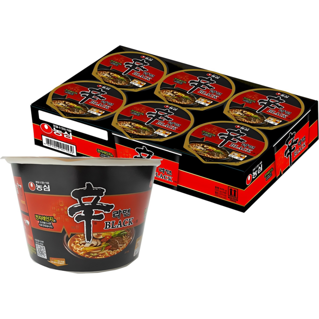 신라면 블랙 컵 101g, 6개