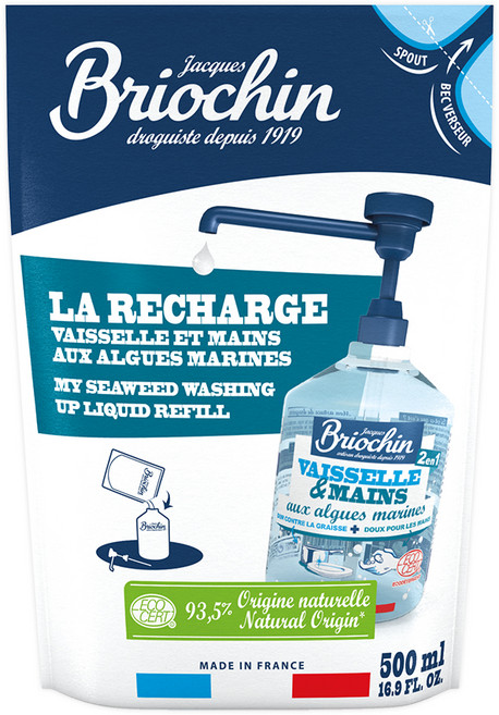 브리오신 식품용 기구 용기용 주방세제 리필, 500ml, 1개