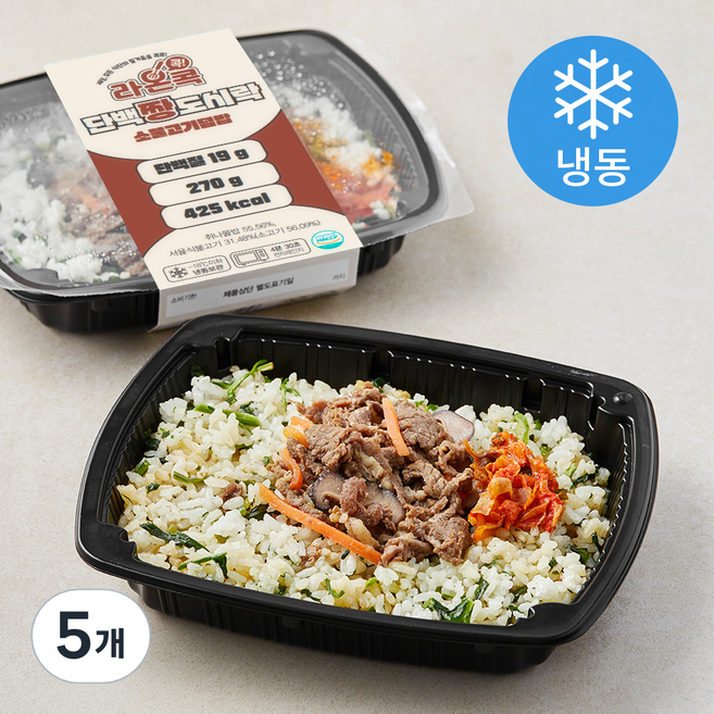 라온콕 단백짱 소불고기 덮밥 (냉동), 270g, 5개