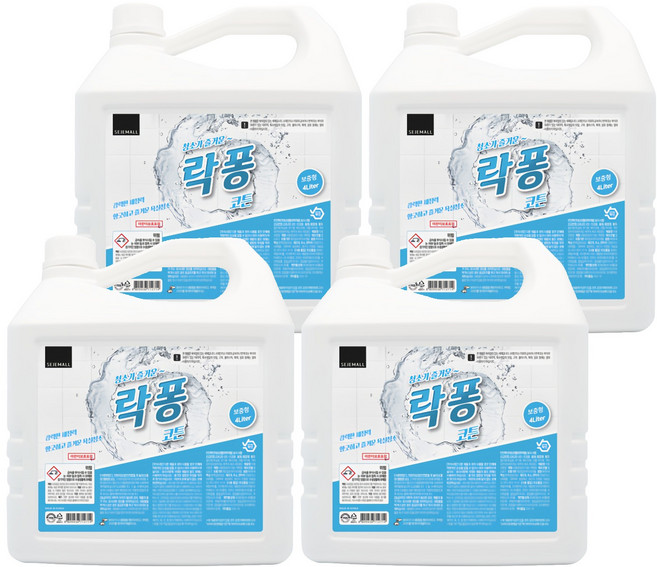 락퐁 욕실 청소세제 코튼향, 4L, 4개