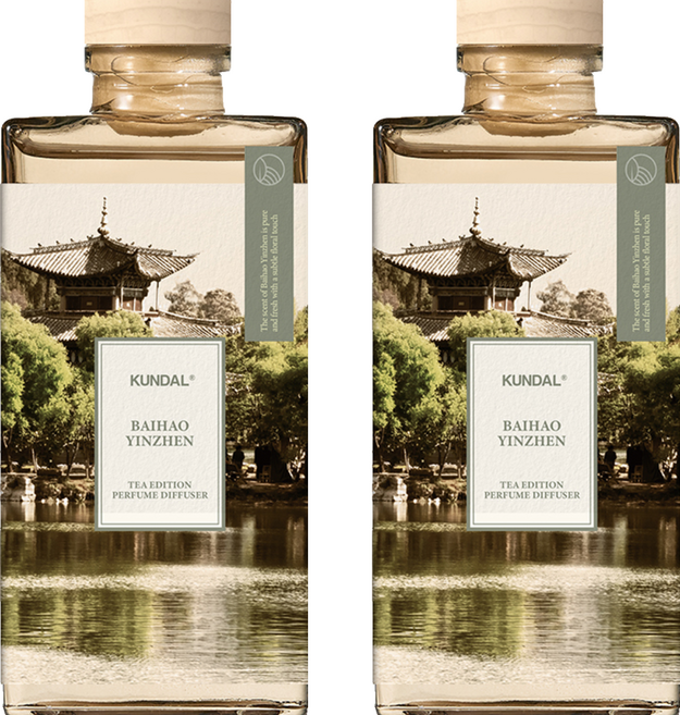 쿤달 센트오브티 퍼퓸 디퓨저, 백호은침, 140ml, 2개