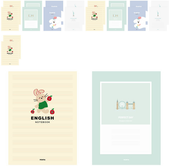 펜피아 1 200 중고생 영어 제본노트, 랜덤발송, 20개