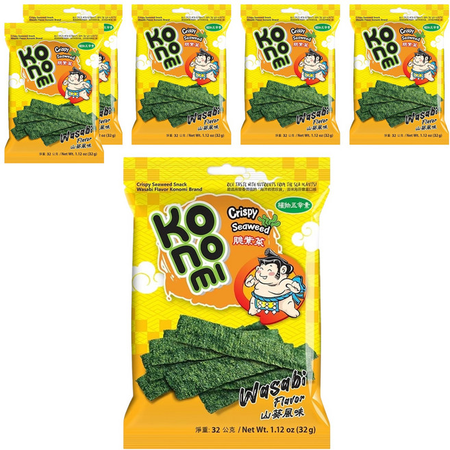 Konomi 相撲手 脆紫菜 山葵風味, 32g, 6包
