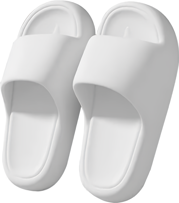 bebehome EVA奶油泡芙增高厚底柔軟防滑涼拖鞋, 奶油白色, 40~41