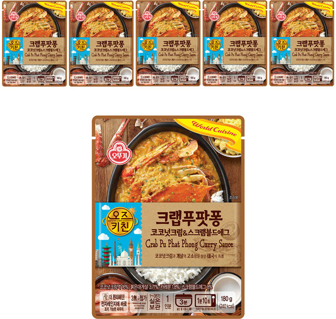 오뚜기 오즈키친 크랩푸팟퐁, 180g, 6개