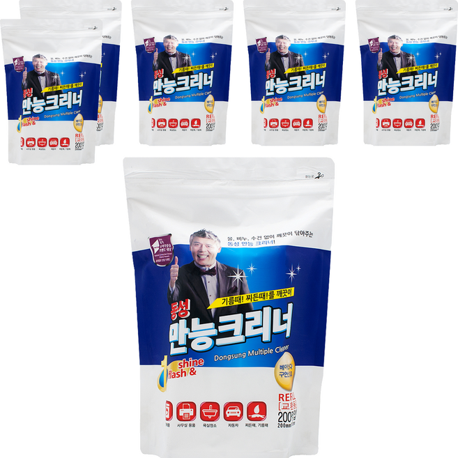 동성크리너 만능 세정티슈 지퍼백 200p, 6개