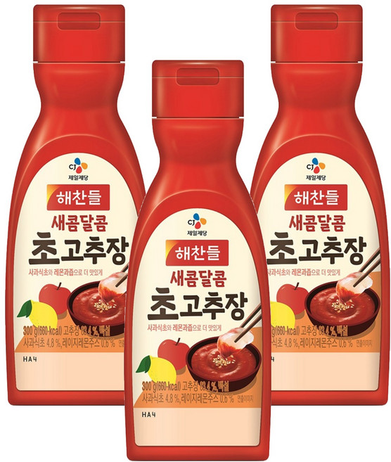 CJ Haechandle 好餐得 酸甜醋辣椒醬, 300g, 3個