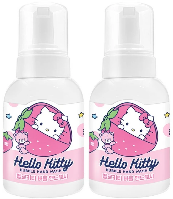 엔보이비젼 헬로키티 버블 핸드워시 딸기, 300ml, 2개 - 쿠팡