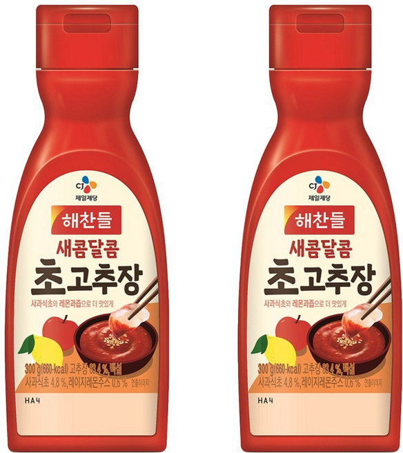 해찬들 새콤달콤 초고추장, 300g, 2개