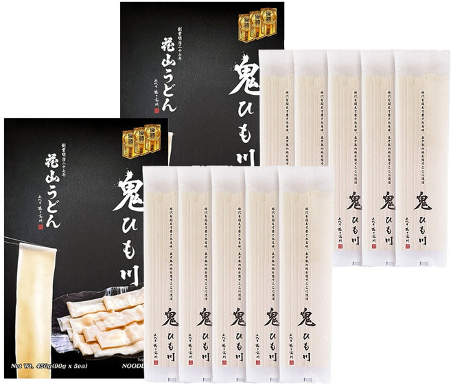 HANAYAMA 오니히모가와 우동 면, 10개, 90g