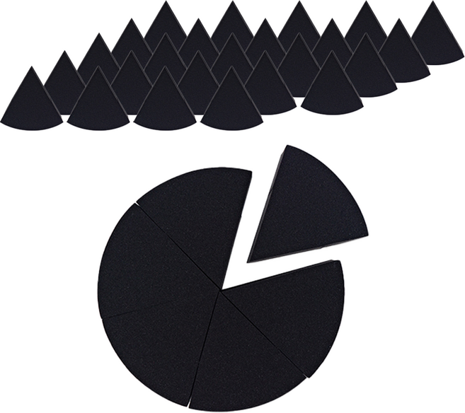 더분 하이드로 스펀지 6P, 검정, 15개