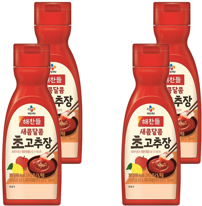 해찬들 새콤달콤 초고추장, 300g, 4개